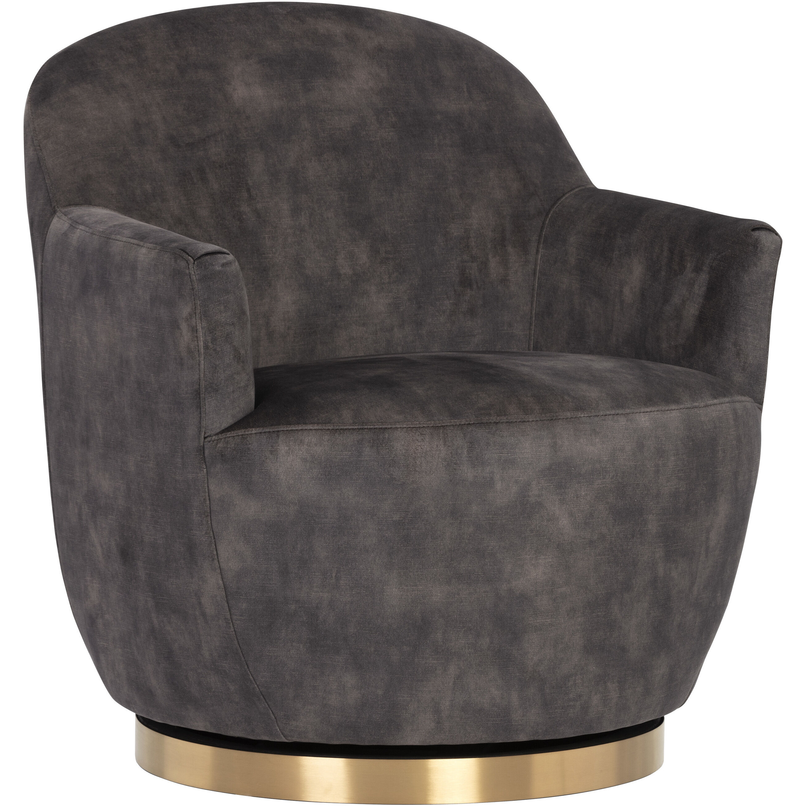 Casey Nono Shitake Swivel Lounge Chair, Swivel